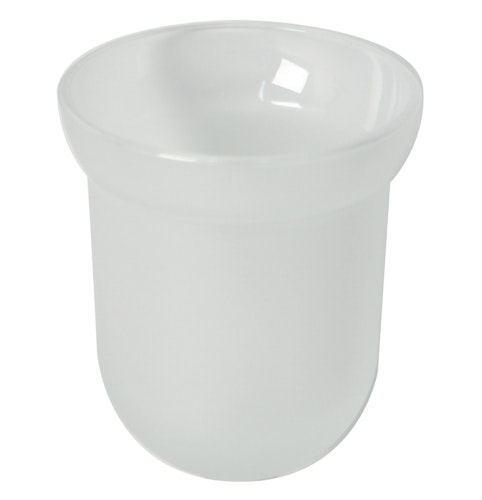 Bravat Tropfschale für WC-Bürstengarnitur Metasoft - Glas, mineralweiß