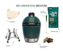 Vorschaubild Big Green Egg Kamado Grill MEDIUM Starter Set inkl. 2x 4,5 kg naturbelassene Holzkohle