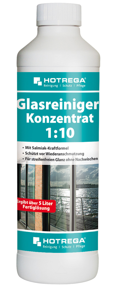 Hotrega Glasreiniger-Konzentrat 1:10 500 ml Flasche (Konzentrat)