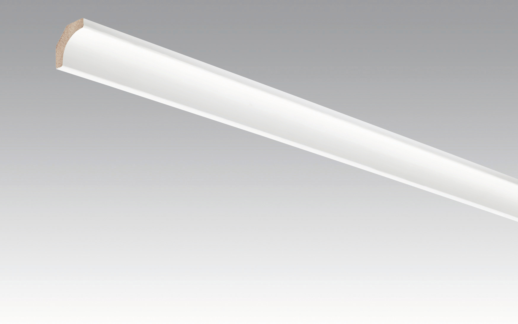 MEISTER Hohlkehlleiste 22/22 mm  Weiß streichfähig DF 2222 - 2380 mm