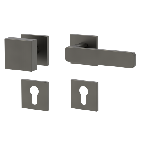 Griffwerk Wechselgarnitur VAYA 265 MINIMAL MODERN fast2fix Fast2Fix  Rosetten eckig Knopf SQUARE Kaschmirgrau R