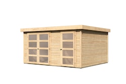 Karibu Gartenhaus Mühlentrup 3 Zweiraumhaus - 19 mm-404 x 332,5 cm- naturbelassen