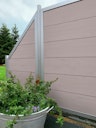 GroJa Viento Designzaun  Sondermaß Element mit Rahmen Silber