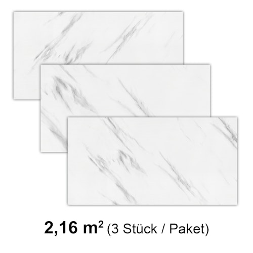 Revét Vinyl Wandfliese Marble Hochglanz 120 x 60 cm