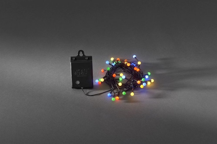 Konstsmide Weihnachtsbeleuchtung  LED Globelichterkette 40 bunte runde Dioden
