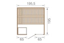 Vorschaubild Weka Premium Massivholzsauna Bergen 2 - 45 mm