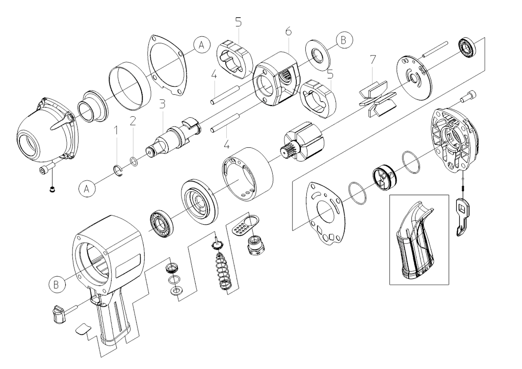 Explosionszeichnung Ersatzteile