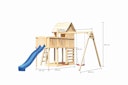 Vorschaubild Akubi Stelzenhaus Frieda mit Wellenrutsche, Doppelschaukelanbau, Anbauplattform und Kletterwand