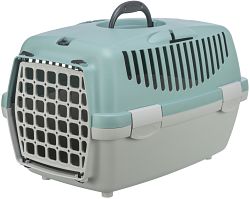 TRIXIE Transportbox Capri 1, XS: 32 × 31 × 48 cm, hellgrau/salbei