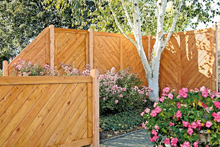 T&J SKAGEN Sichtschutzzaun Lärche 90 x 180/90 cm