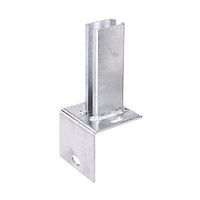 Alberts® Pfostenträger L-stein zum Aufschrauben für Zaunpfosten Doppelstabmatten 60 x 40 mm