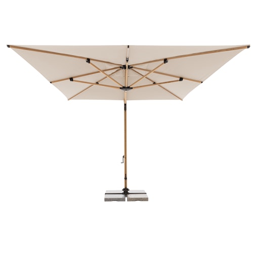 doppler Pendelschirm ALU WOOD 400 x 300 LED, Aluminium Esche-Optik / 100 % Polyester 180 g/m²