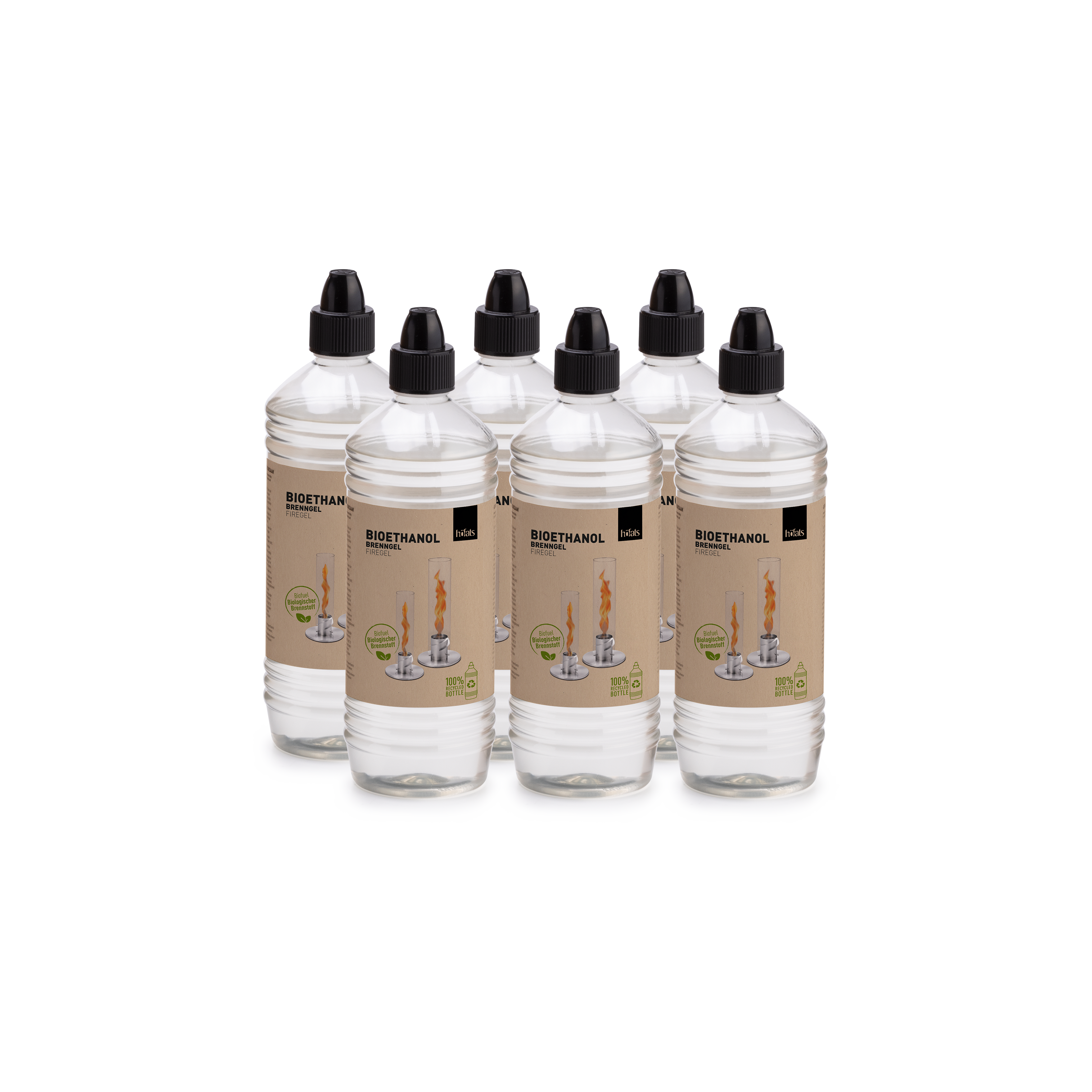 höfats SPIN Bioethanol Gel-Brennstoff 1l Flasche (6er Pack)