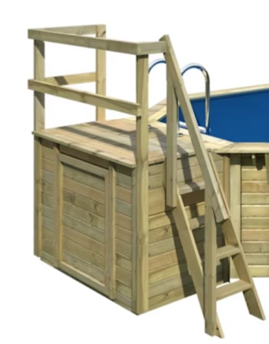 Karibu Ersatz Sonnenterrasse für Pool 1,4 Modell X kesseldruckimprägniert