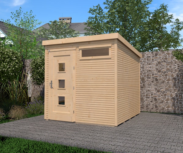 Weka Gartenhaus Designhaus wekaLine 171 mit extra hoher Tür - 28 mm