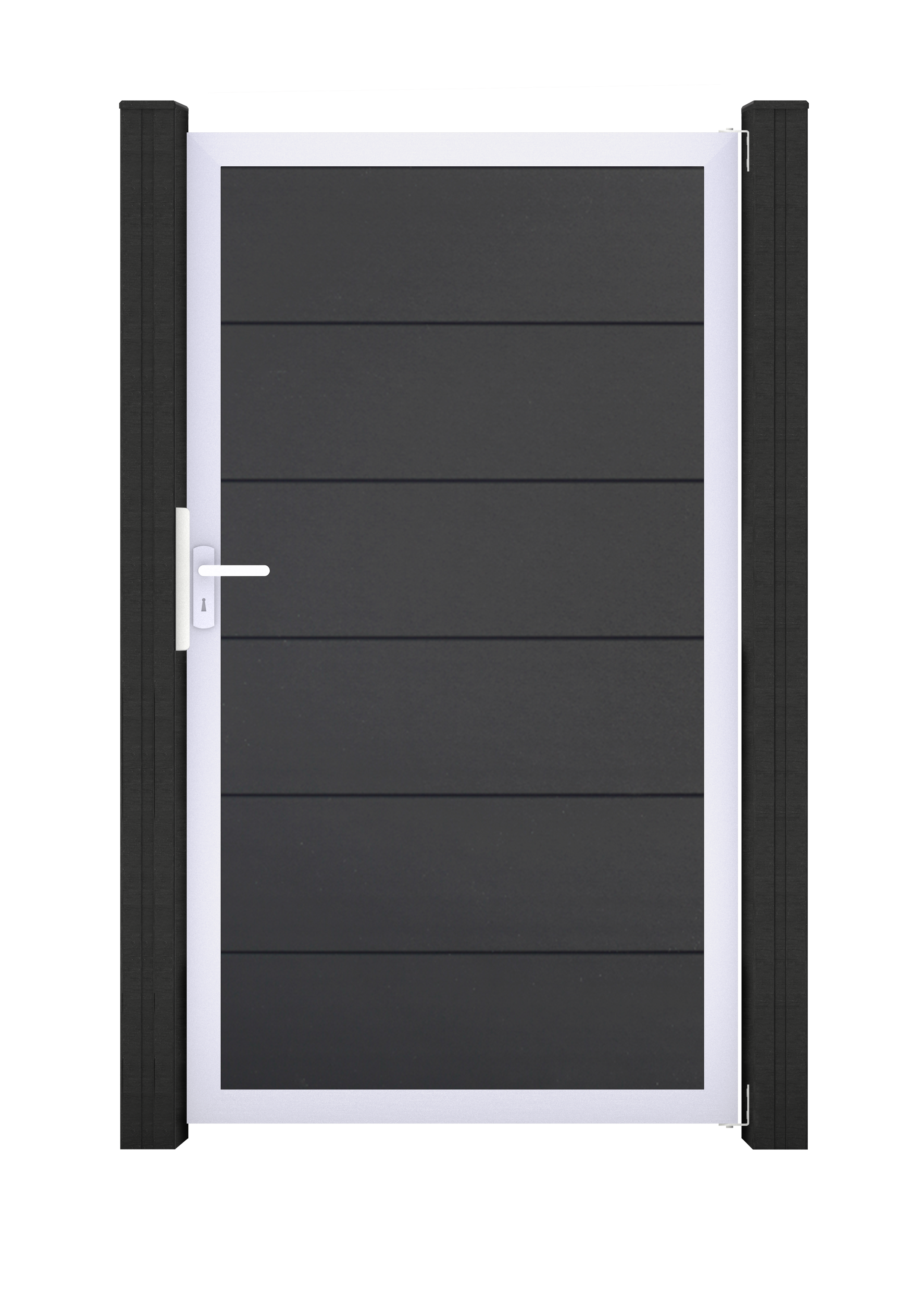 GroJa BasicLine Tor 1-flügelig Sondermaß max. 150x180 cm mit Alu-Rahmen EV1