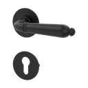 Vorschaubild Griffwerk CAROLA PIATTA S -Graphitschwarz Rosettengarnitur rund -Flachrosette -PZ TS 37-45mm