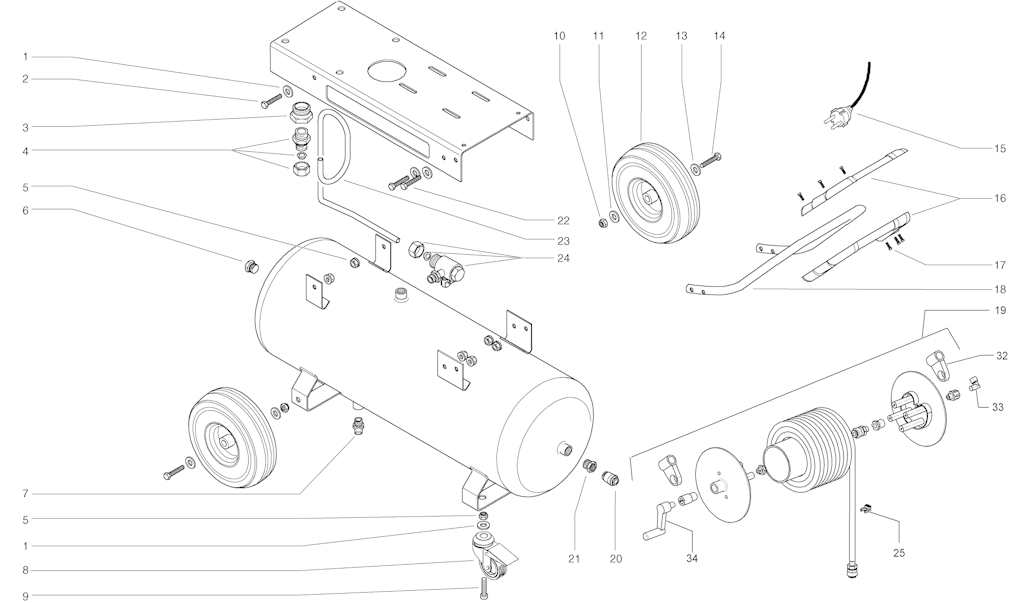 Explosionszeichnung Ersatzteile