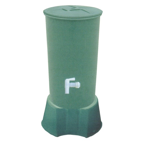 4 Home and Garden Regentonne Green mit Fuß und Zapfhahn