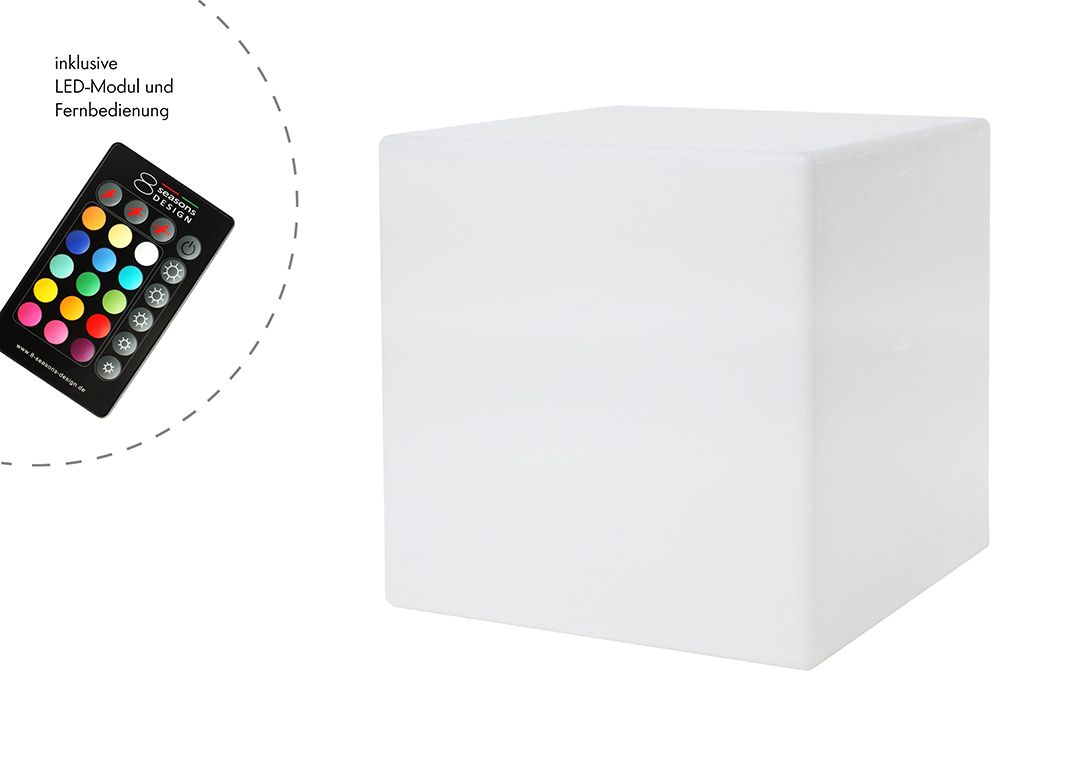 8 seasons design LED-Dekoleuchte Shining Cube (RGB), verschiedene Größen