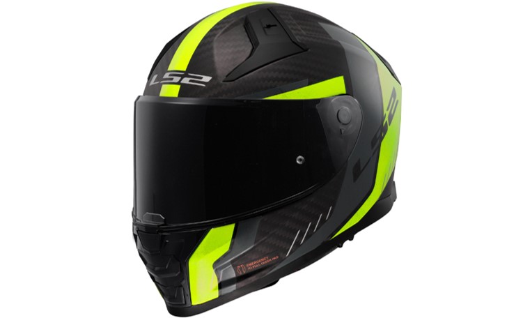 LS2 Integralhelm FF811 Vector II Carbon L Schwarz / Neongelb matt Grid