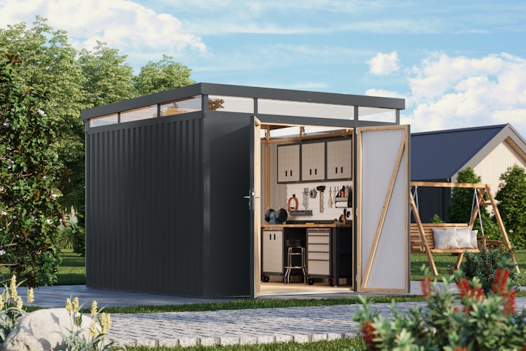 Karibu Metall Gartenhaus Aurum 2/2,5/3/3,5