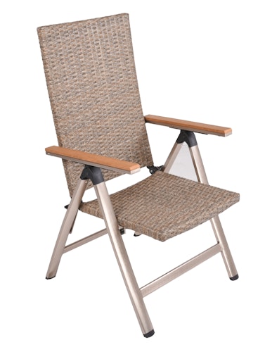 Garden Pleasure Gartenmöbel Set FLORENCE 13, Tisch 192 x 100 + 6 Hochlehner, Aluminium / Nonwood / Polyrattan