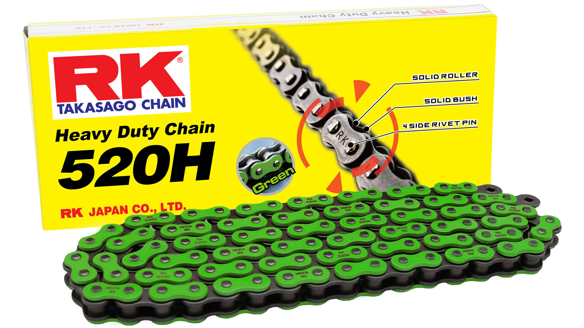 RK 520H Kette (120 Gl., Grün) für Sachs Roadster 125