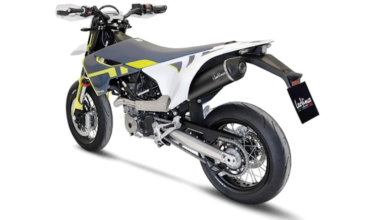 LeoVince SLIP-ON Edelstahl SBK NERO für HUSQVARNA 701 SUPERMOTO / ENDURO / ENDURO LR mit Katalysator