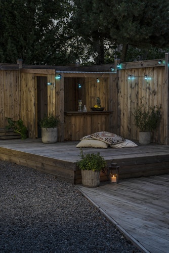 Konstsmide Ganzjahresbeleuchtung  LED Biergartenkette mit RGB-Farbwechsel