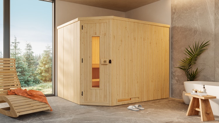 Weka Elementsauna Varberg 4 Familiensauna - 68 mm