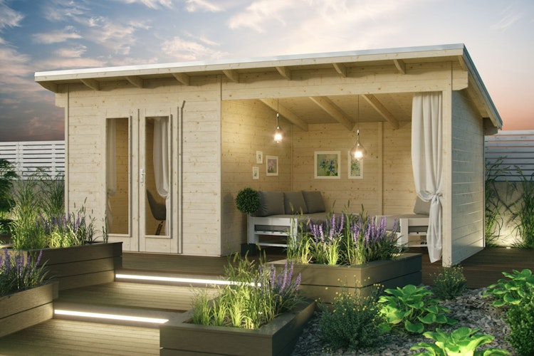 Skan Holz Gartenhaus Texel - 28 mm