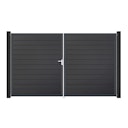 Vorschaubild GroJa BasicLine Schmal Doppeltor Rahmen Aluminium Anthrazitgrau 3000 x 1800 mm