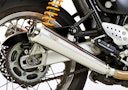 Vorschaubild SHARK SLIP-ON Edelstahl hochglanzpoliert silber Retro für TRIUMPH Thruxton   