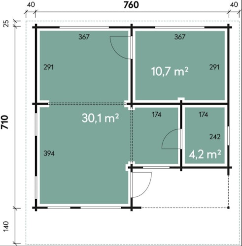 Wolff Finnhaus Gartenhaus Ferienhaus Odenwald 70-A