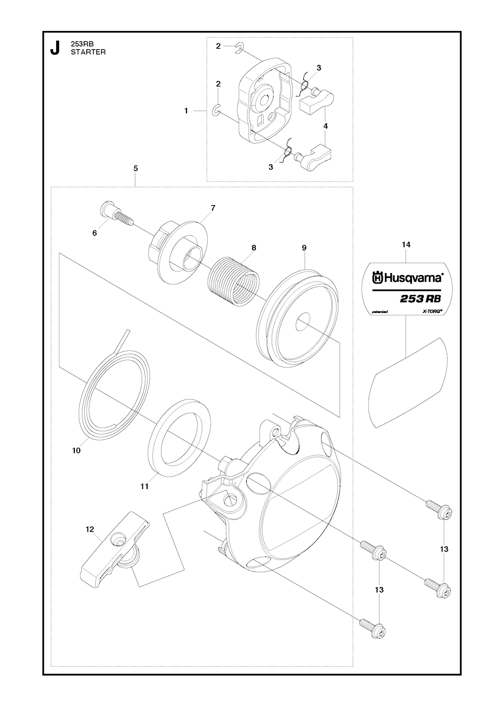 Explosionszeichnung Ersatzteile