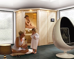 Karibu Sauna Saja - 68 mm Systemsauna - 230 Volt Plug & Play inkl. gratis Sauna-Zubehörset im Wert von 234,94 €