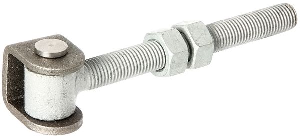 Alberts® Torband mit Muttern,U-Bügel Stahl roh,z.Anschweißen,Gew.M16