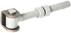 Alberts® Torband mit Muttern,U-Bügel Stahl roh,z.Anschweißen,Gew.M16