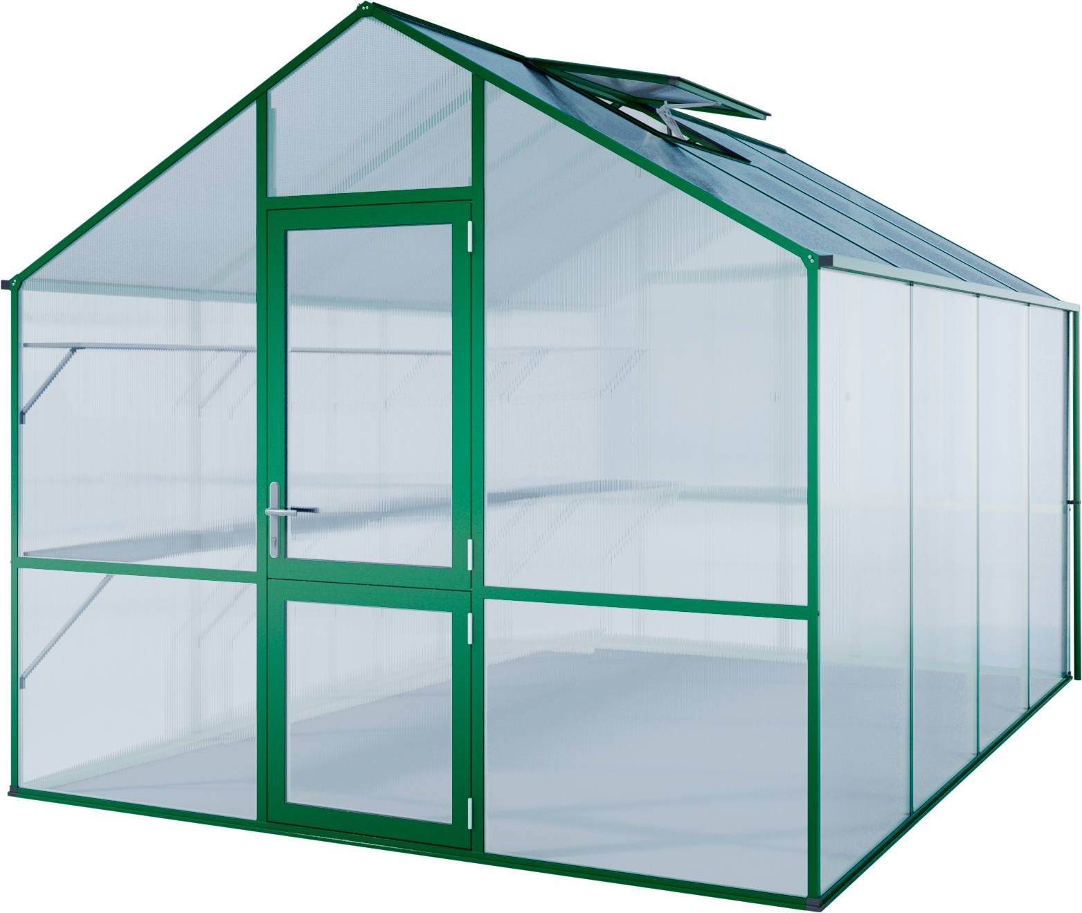 KGT Gewächshaus Lilie Typ IV-moosgrün-2,97 x 4,29 m