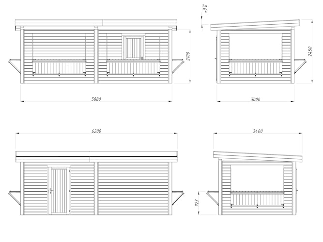 Palmako Marktstand Connect Lenna 16,6 m² SET 312