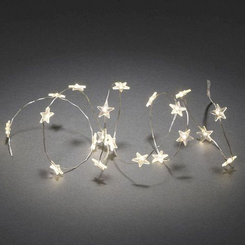Konstsmide Weihnachtsbeleuchtung  LED Dekolichterkette 40 transparente Sterne