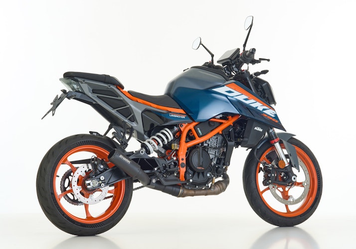 Shark Performance SLIP-ON Edelstahl beschichtet schwarz-matt RCT für HUSQVARNA Svartpilen 401,0 Vitpilen 401,KTM 390 Duke EURO5+  