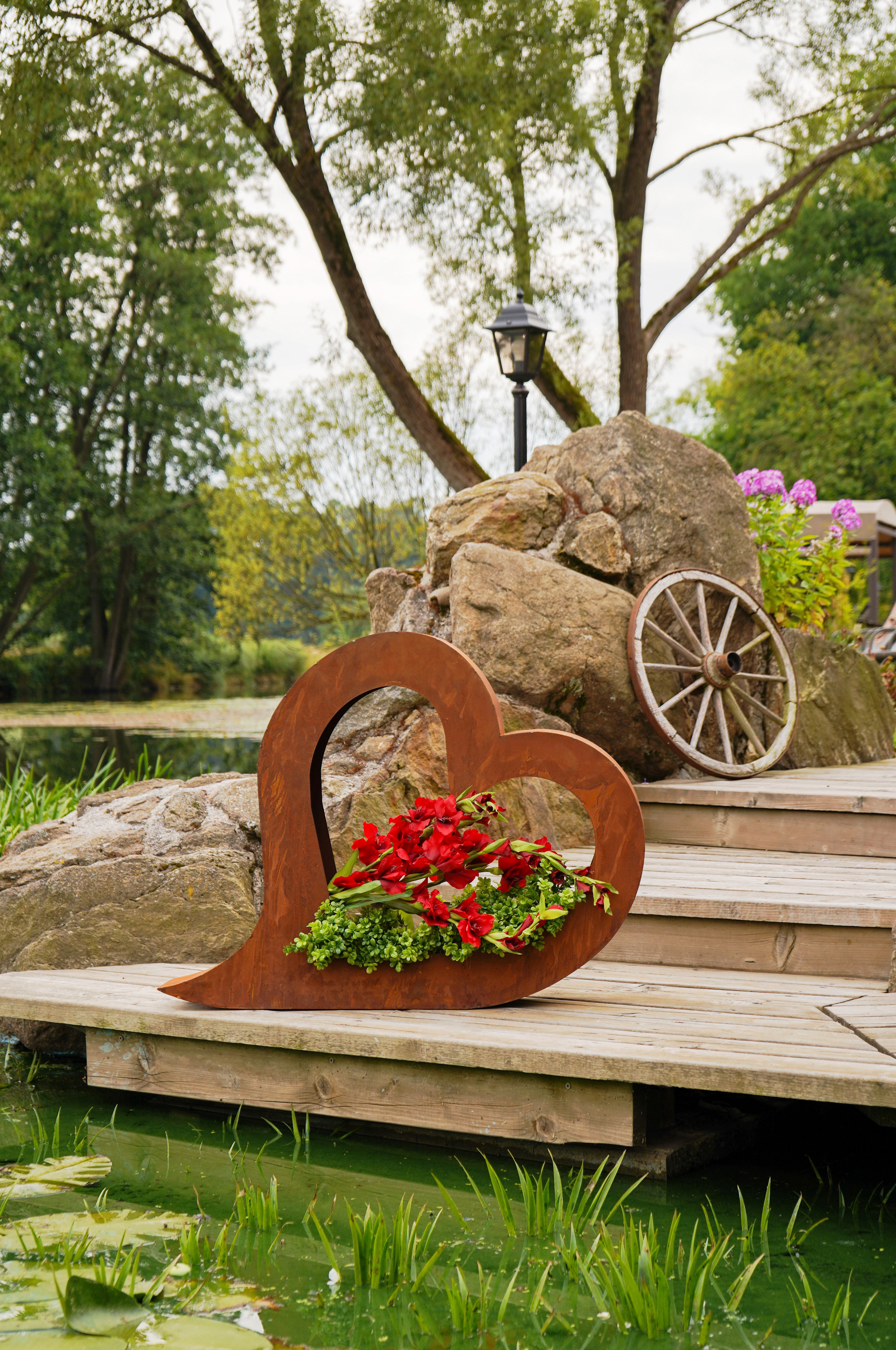 Badeko Herz „Lydia“ in Edelrostoptik (140 cm) zum Bepflanzen