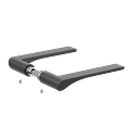 Vorschaubild GRIFFWERK LEAF LIGHT SIEGER DESIGN Griffpaar für Schlosskasten - Samtgrau, Kaschmirgrau, Graphitschwarz