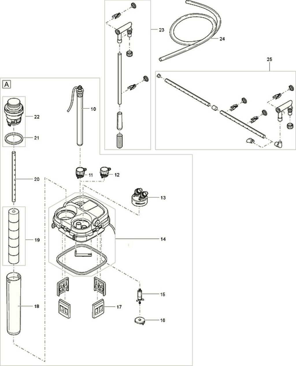 Explosionszeichnung Ersatzteile