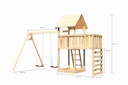 Vorschaubild Akubi Kinderspielturm Lotti inkl. Doppelschaukel, Anbauplattform und Kletterwand