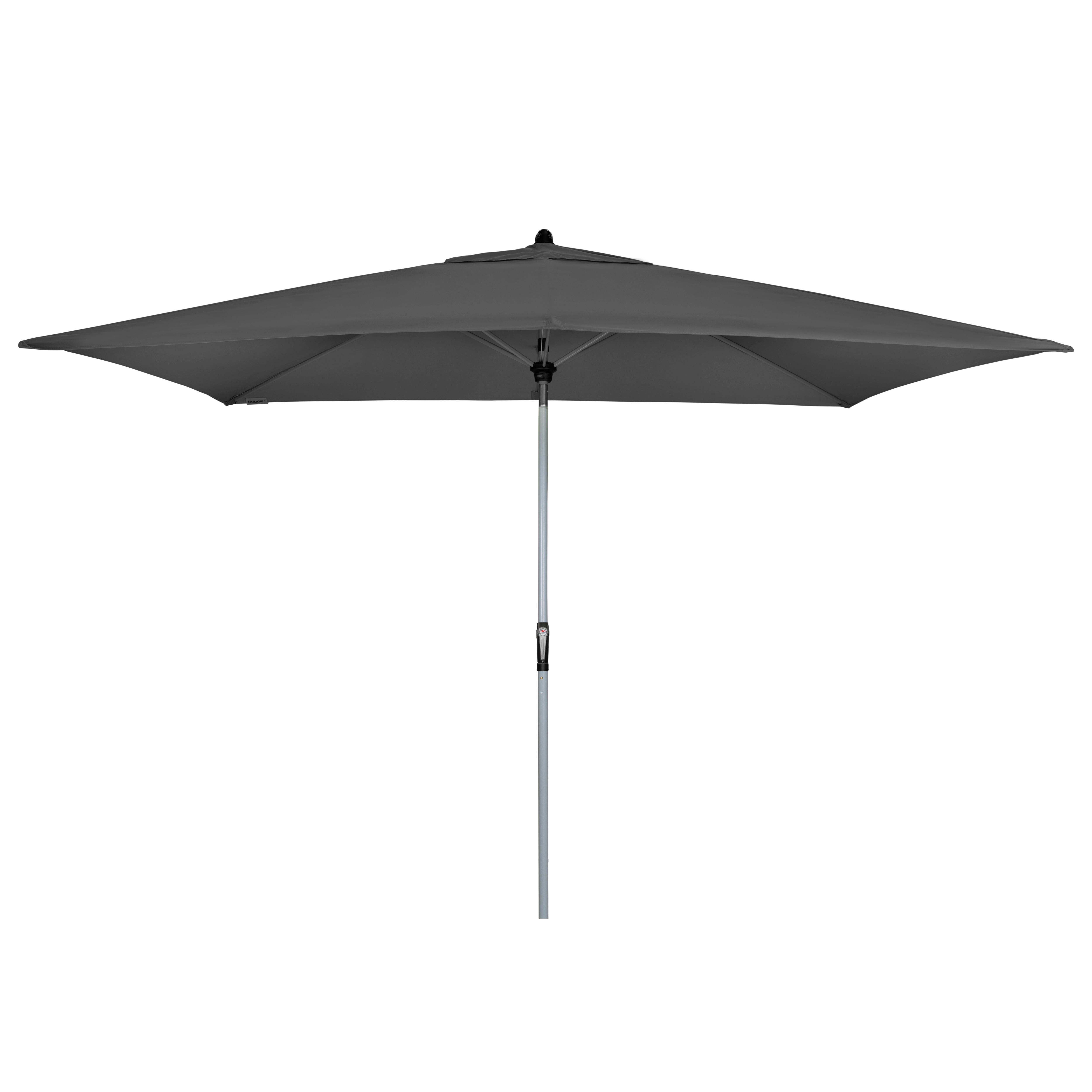 doppler Mittelmastschirm ACTIVE 300 x 200 Auto-Tilt, Aluminium Silber / Polyester 180 g/m² Anthrazit