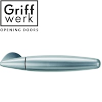 GRIFFWERK Griffpaar für Schlosskasten VIOLA -Perla Silbermatt