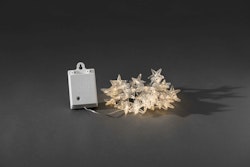 Konstsmide Weihnachtsbeleuchtung  LED Dekokette Acryl Sterne+Lichtsensor